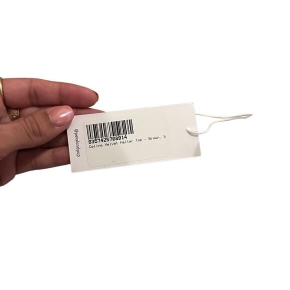 Petal and Pup Celine Velvet Halter Top Brown Sexy Classy - Picture 3 of 10